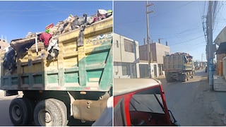 Ica: camiones dejan regada la basura en la vía de Comatrana que va hacia el relleno sanitario