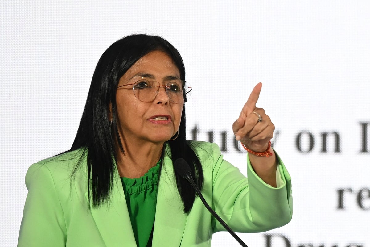 Vicepresidenta de Venezuela, Delcy Rodríguez. (Foto de Federico PARRA / AFP)