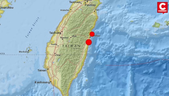 Se reportó un terremoto de magnitud 7.4 a 18 kilómetros de profundidad de la ciudad Hualien.