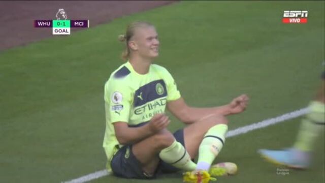 Erling Haaland no falló de penal: así fue su primer gol oficial con Manchester City (VIDEO)