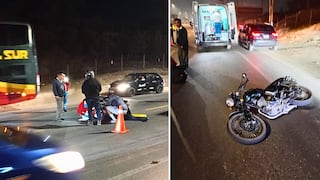 Arequipa: Choque entre auto y motocicleta en la vía Evitamiento deja un herido