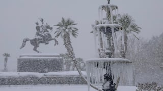 Histórica nevada en Nueva Orleans: La ciudad registra su mayor acumulación de nieve desde 2009
