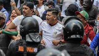 Maestros protestan cerca del Estadio Azteca a dos días de la inauguración del Mundial 2026