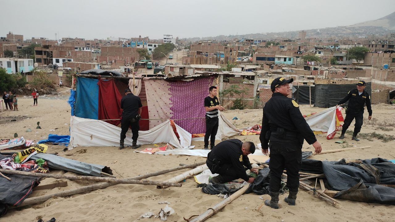 Participaron 250 efectivos policiales durante el desalojo.