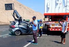 Chincha: automóvil se empotra contra un tráiler y deja dos personas fallecidas