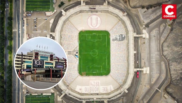 Hinchas de Universitario pintaron el Estadio Monumental por su centenario.