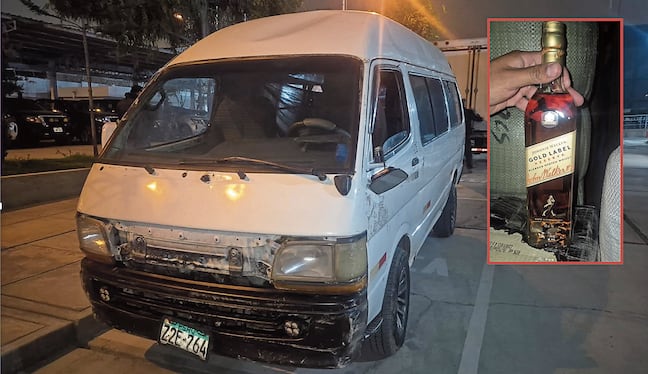 Combi blanca de placa Z2E-764 circulaba paralela a la Panamericana Sur. (Foto: Difusión)