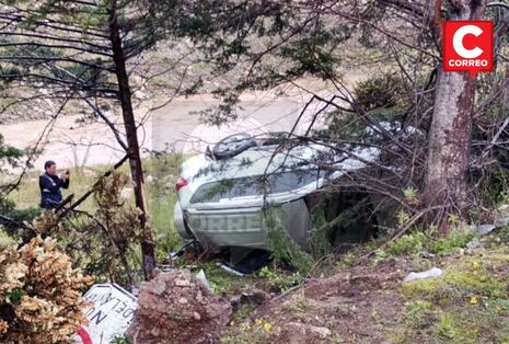 Viajeros se salvan de morir en Carretera Central, árboles frenan lo que hubiera sido una caída mortal