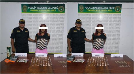 Pisco: cae con más de un centenar de ketes de PBC en el distrito de San Andrés