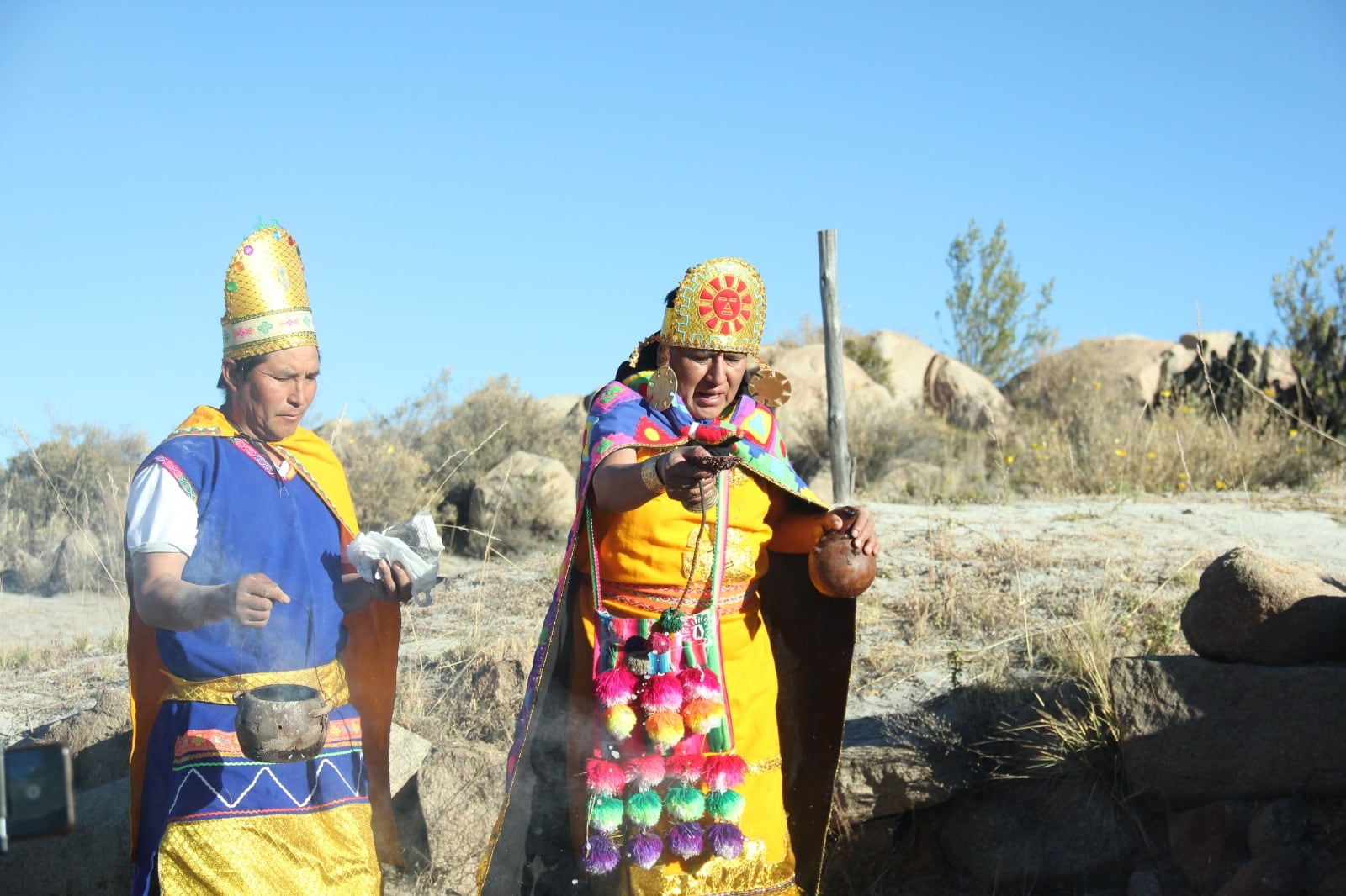 Pago a la Pachamama en homenaje a Arequipa se realizó en Churajón. Foto: Iván Contreras.