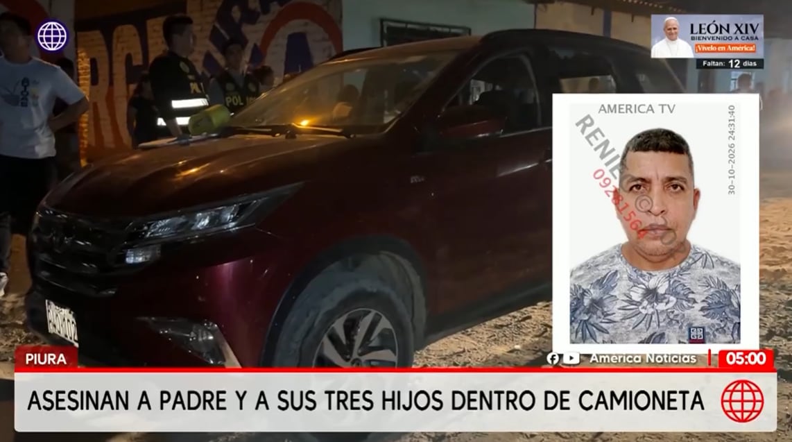 Sicarios asesinan a padre de familia y sus tres hijos dentro de una camioneta en Piura