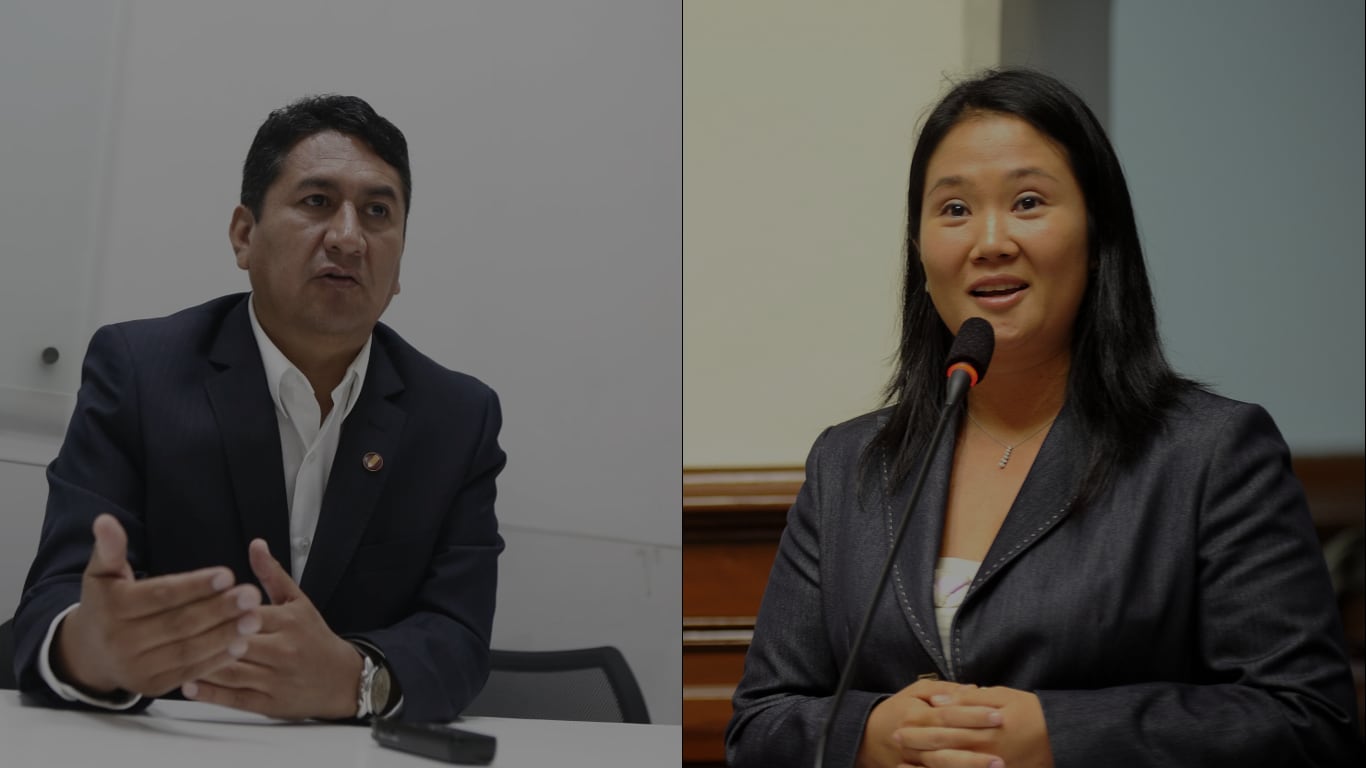 Waldemar Cerrón y Keiko Fujimori, líderes de Perú Libre y Fuerza Popular, tienen bancadas en el Congreso que han hecho una "alianza".