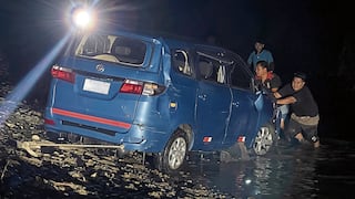 Cinco pasajeros de vehículo se salvan de morir en Piura
