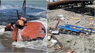Embarcación pesquera “Franco” queda destruida tras hundimiento frente a las costas de Pisco