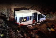 Miniván despista en ruta Puno a Moquegua y deja un muerto y varios heridos