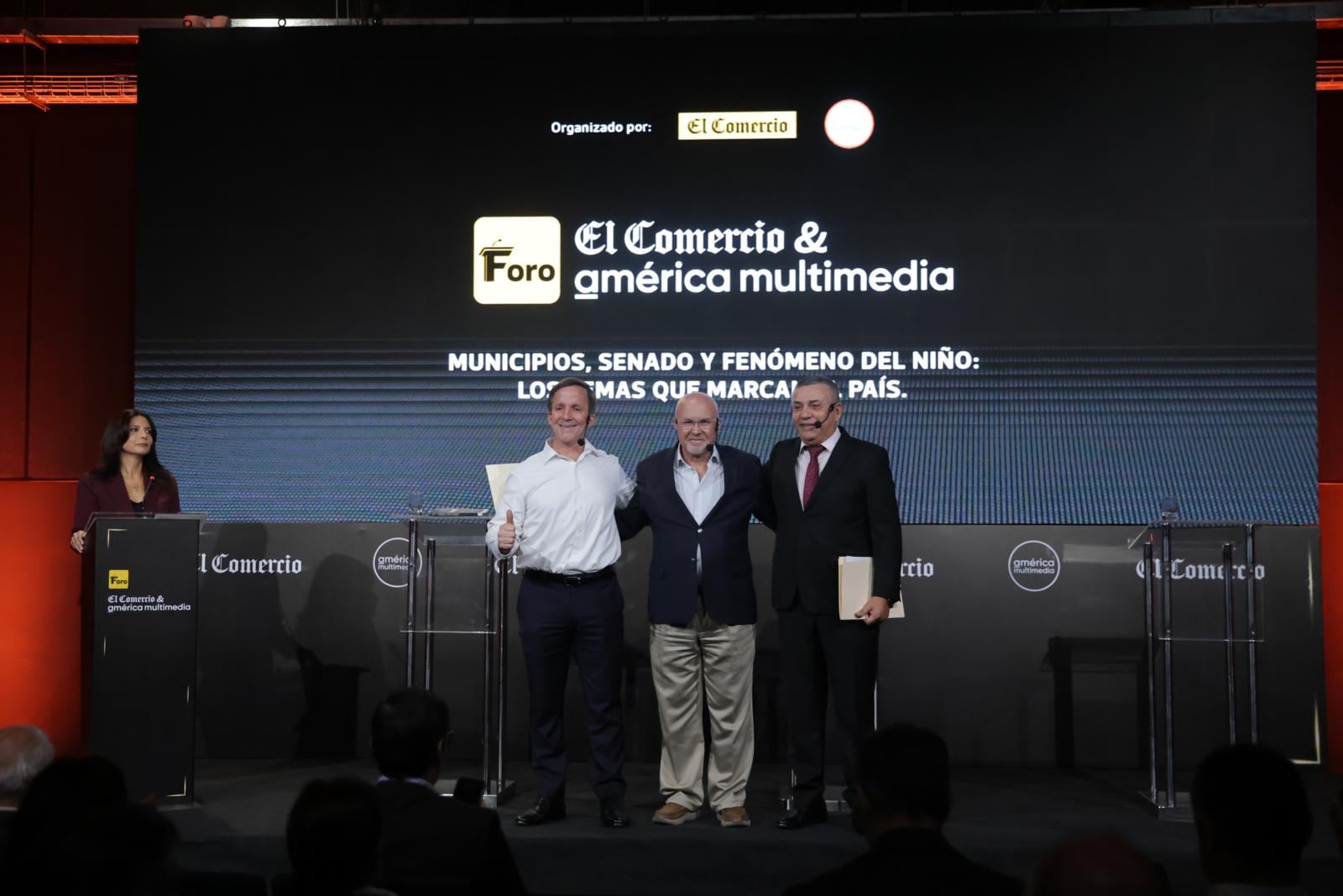 Los candidatos a la Alcaldía de Lima expusieron sus propuestas sobre seguridad ciudadana y transporte. El foro también incluyó bloques sobre bicameralidad, facultades legislativas y el fenómeno de El Niño. (Fotos: GEC)