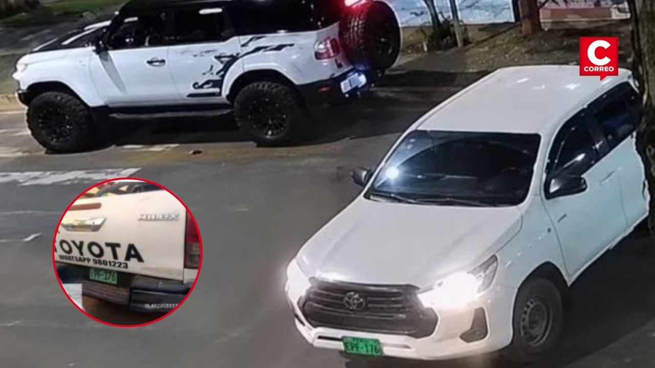 PNP aclara que camioneta usada en secuestro de empresario no pertenece al Mininter. Composición: Diario Correo.