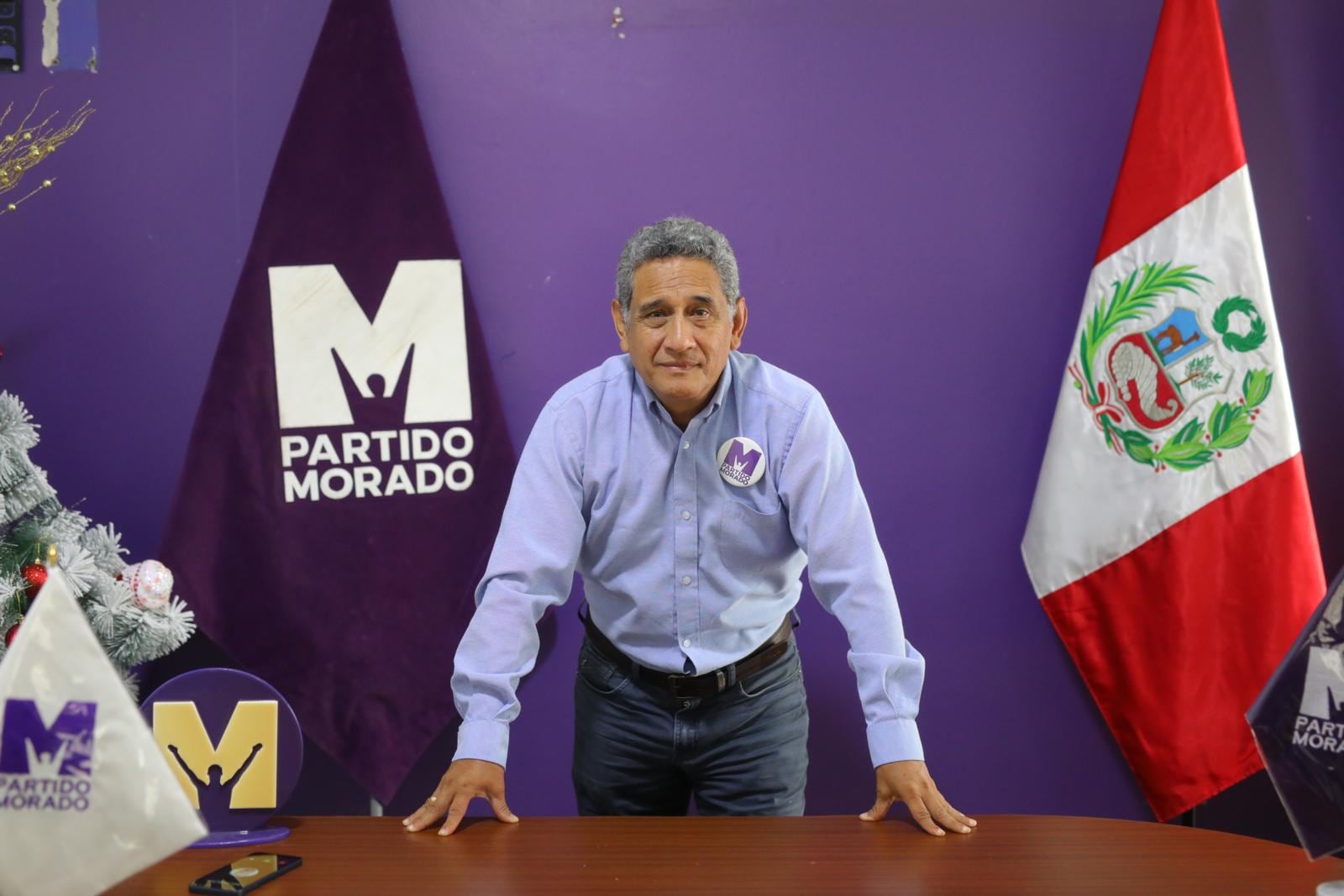Mesías Guevara, candidato presidencial del Partido Morado, no está a favor de una ampliación del Reinfo.