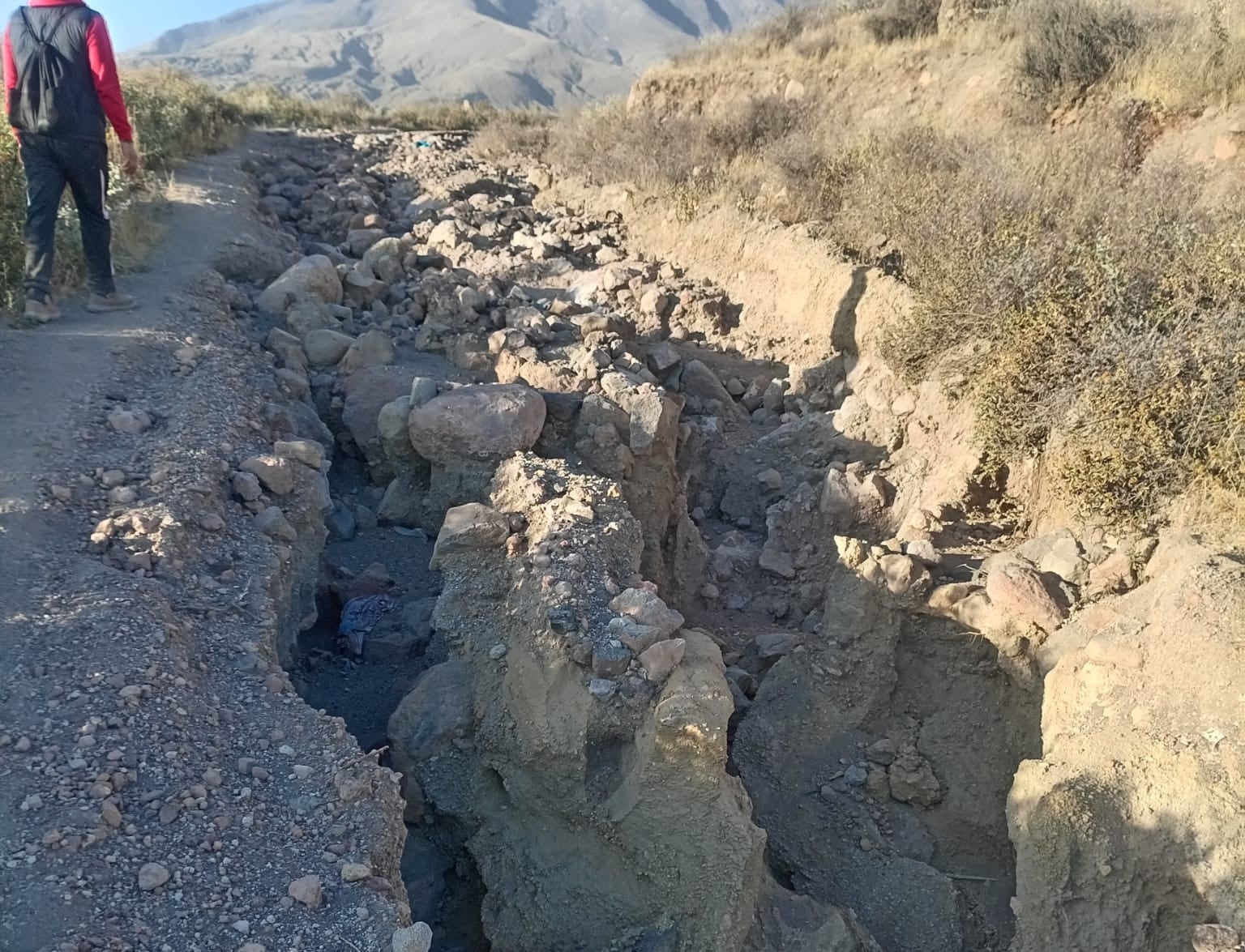 Advierten deterioro de la única vía de acceso al sector Pastores para el ascenso al Misti. Foto: Club Deportivo de Andinismo Arequipa