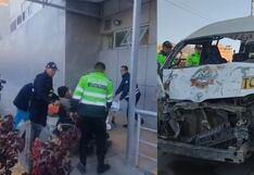 Combi impacta contra pared y deja a varios pasajeros heridos, en Huancayo (VIDEO)