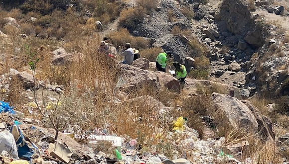 El cuerpo del obrero fue encontrado en el fondo de una torrentera de Arequipa. (Foto: Difusión)