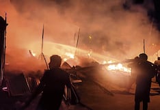 Piura: Incendio arrasa con un puesto de madera y cuatro viviendas