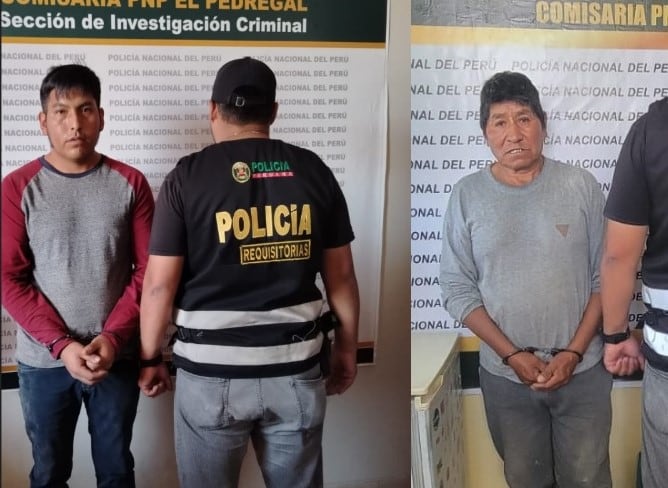 Padrastro y abuelo fueron capturados por la Policía. Foto: difusión.
