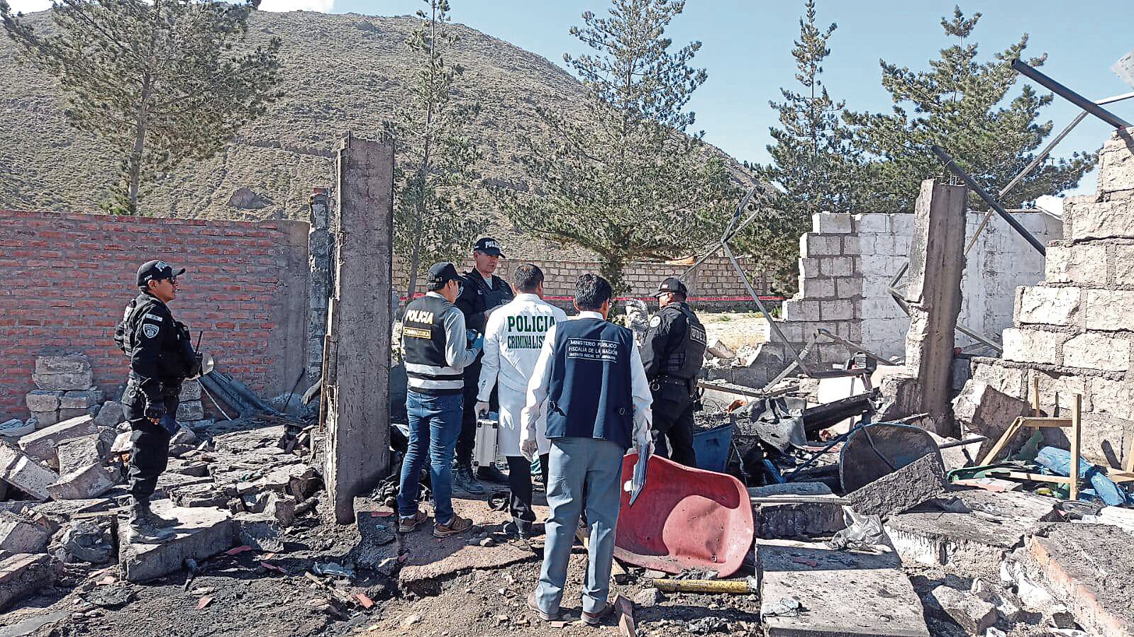 Explosión en taller pirotécnico ocurrió antes del medio día de este lunes 12 de mayo. Foto: GEC.