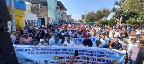 Piura: Pobladores de Chulucanas marchan contra la EPS Grau por mal servicio