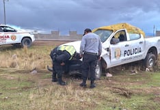 Puno: Policía resultó herida tras despiste y vuelco de un patrullero