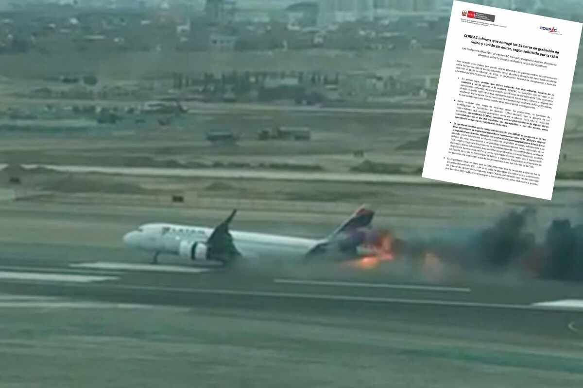 Córpac informa que video del interior de la torre de control 'fue editado'. (Captura Tv)