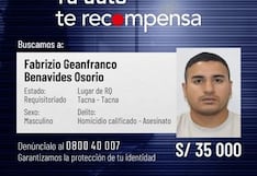 Tacna: Ofrecen 35,000 soles por captura de presunto asesino Fabrizio Benavides