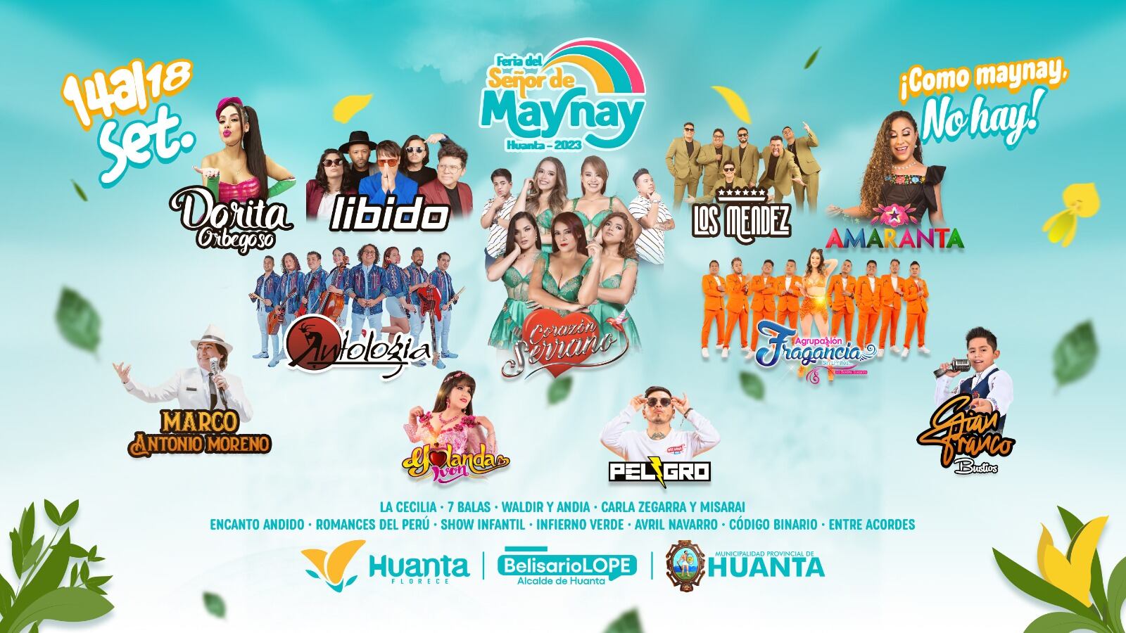 Libido y Corazón Serrano se presentarán en la Feria del Señor de Maynay de Ayacucho