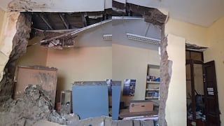 Colapsa el techo de una oficina de la UNT en el centro de Trujillo