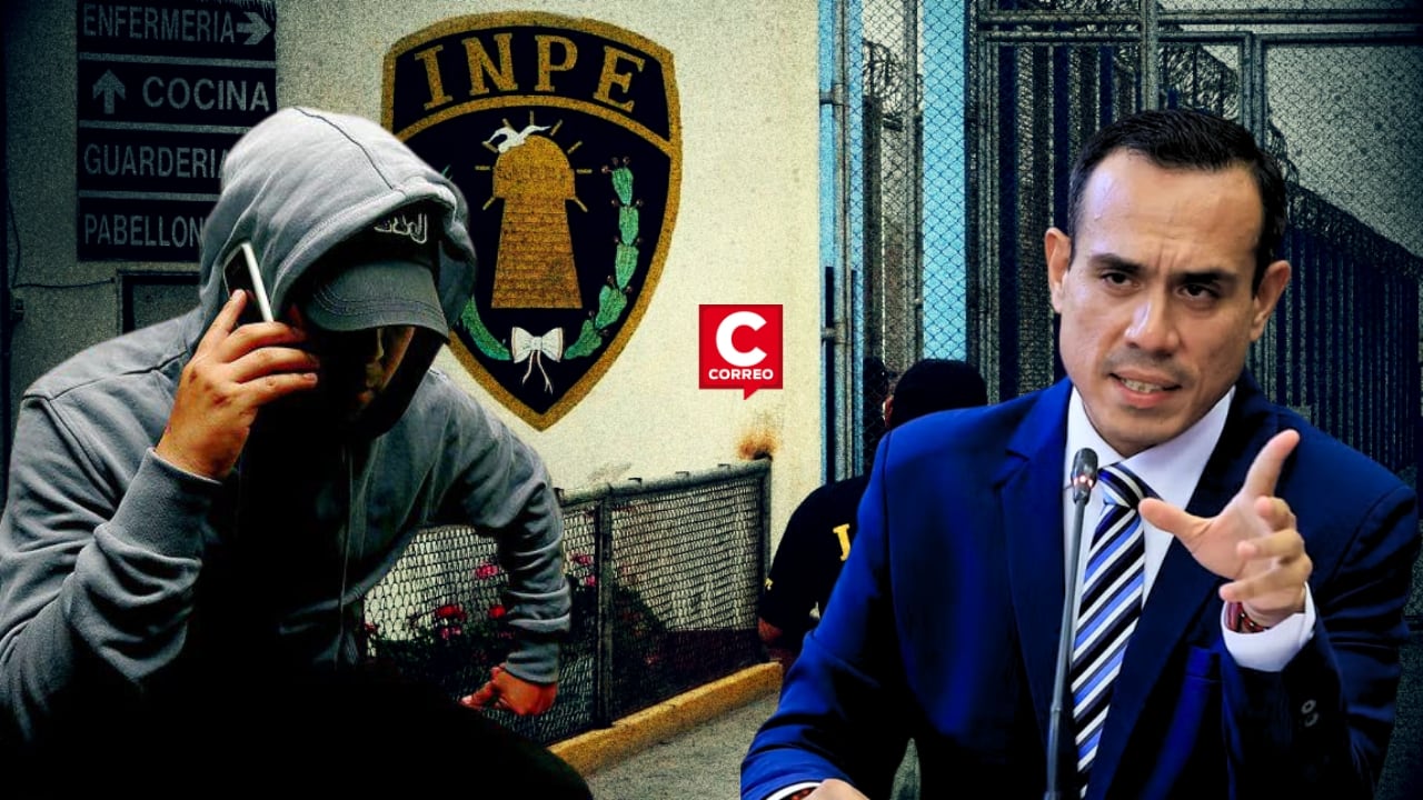 José Jerí admite que extorsiones persisten en penales: SUNIR cortará comunicaciones. Composición: Diario Correo.