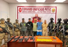 La Libertad: Incautan fusiles R-15 y detienen a cinco hombres en Pataz