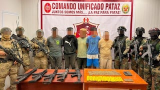 La Libertad: Incautan fusiles R-15 y detienen a cinco hombres en Pataz