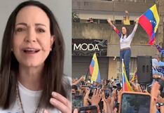 María Corina Machado reaparece en protesta en Caracas luego de 133 días de clandestinidad