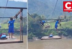 Niños de Chirani arriesgan su vida a diario cruzando el río Perené en un huaro precario (VIDEO)