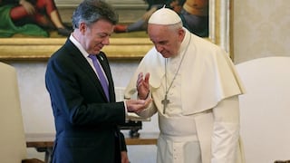 Papa Francisco ofrece su "ayuda" a Juan Manuel Santos para el proceso de paz en Colombia