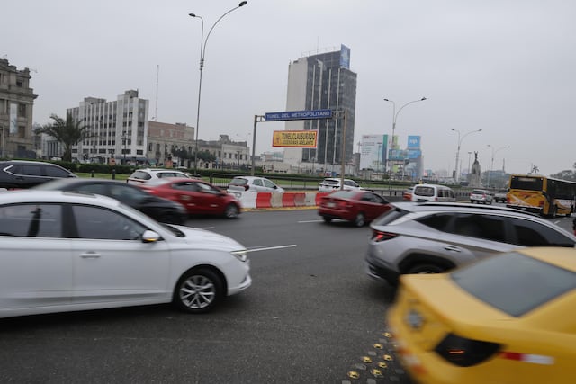 Así se ve el cierre del paso a desnivel de la Vía Expresa por obras de la Línea 2 del Metro (Fotos: Hugo Pérez/GEC)