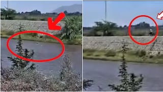 Sujeto se lanza al río Ica, nada hasta el otro extremo y logra escapar de la policía