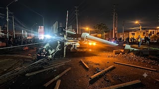 Tráiler destruyó poste de alta tensión y dejó sin luz a gran parte de Pisco