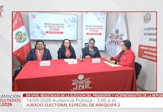 Elecciones presidenciales 2026: JEE Arequipa 2 proclama los resultados