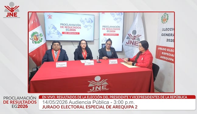JEE Arequipa 2 proclama los resultados de las elecciones presidenciales
