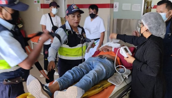 Los serenos de Paucarpata llevaron al herido al hospital Honorio Delgado. Foto: cortesía.