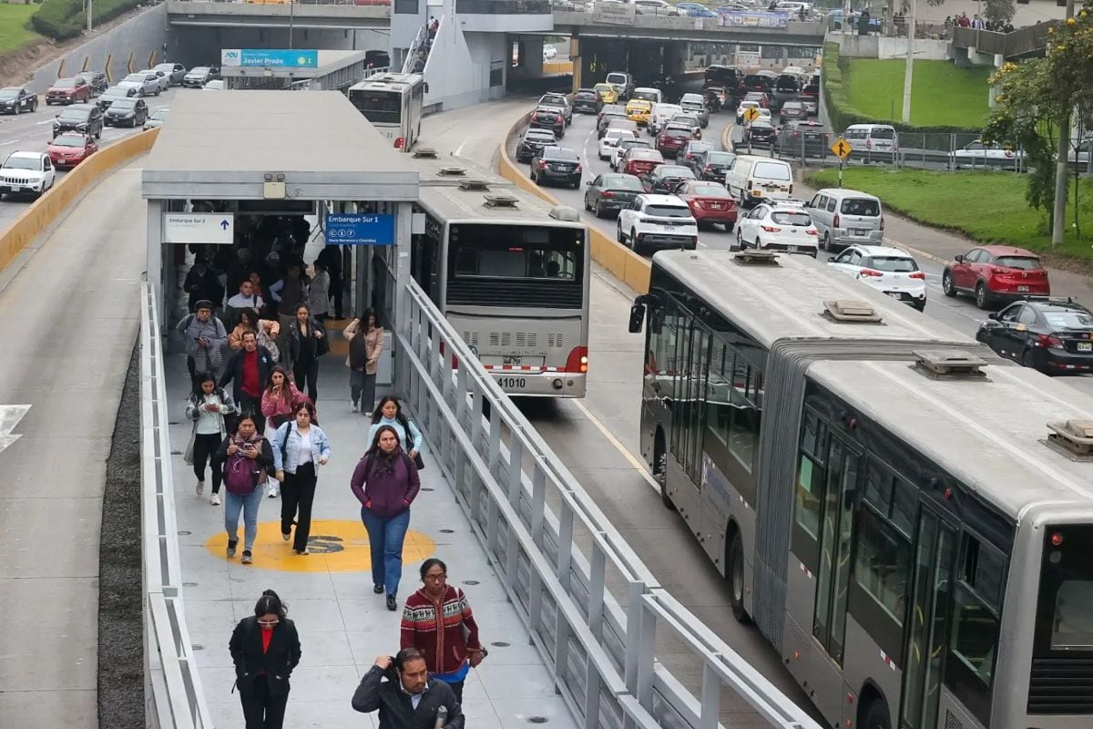 ATU asegura servicio continuo desde primeras horas y recomienda priorizar el uso de sistemas formales para evitar congestión vehicular. Foto: Andina.