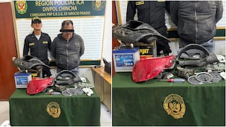 Chincha: tras fuego cruzado detienen a “pelao” que llevaba autopartes de vehículos