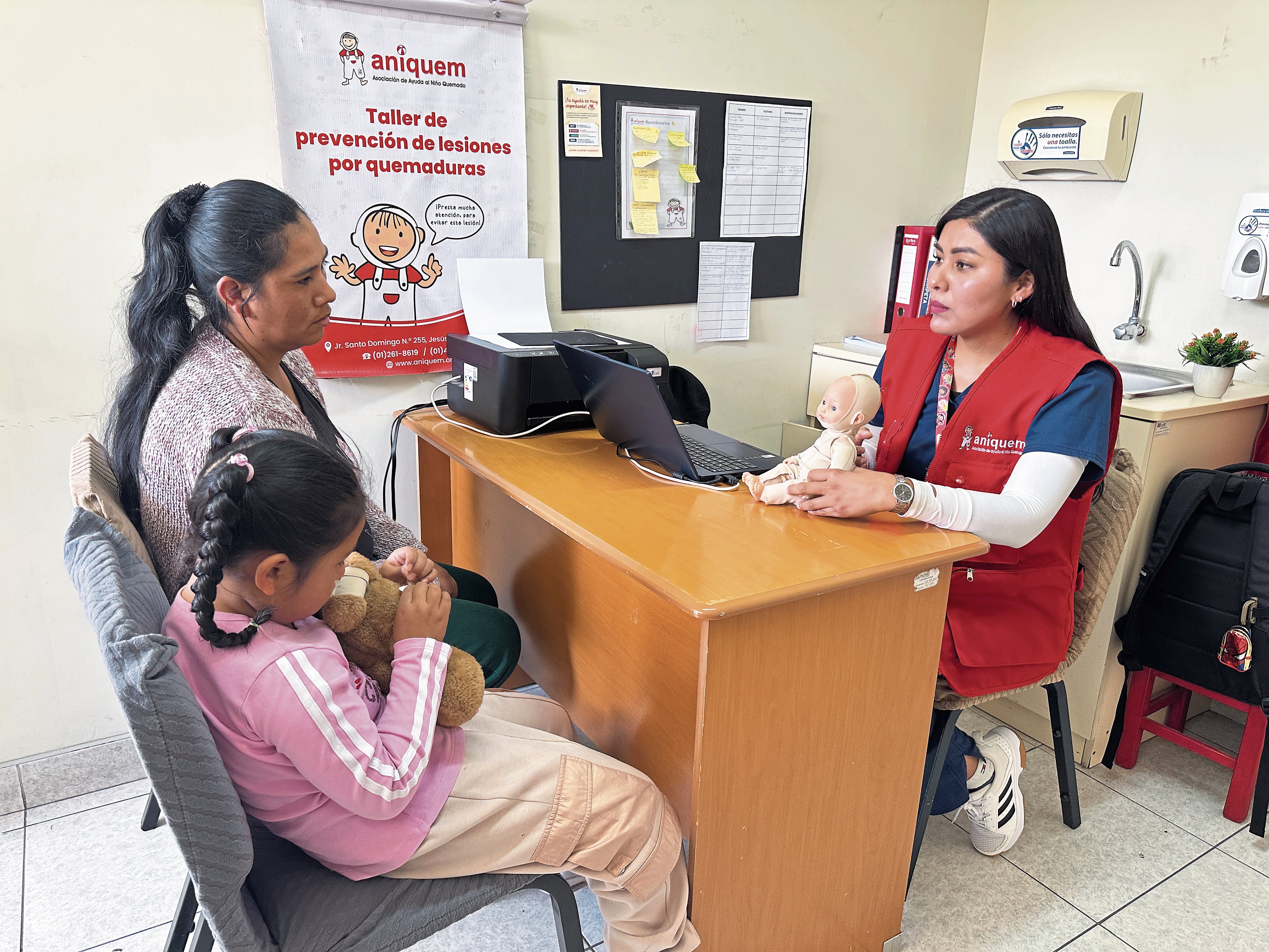 Aniquem brinda diferentes atenciones a menores afectados por quemaduras. Foto: GEC.