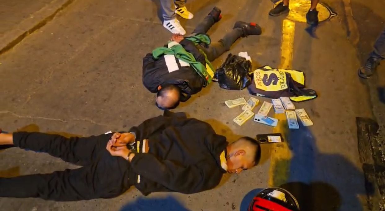 PNP informó que los detendios registran antecedentes por tráfico ilícito de drogas, hurto y tenencia ilegal de armas.